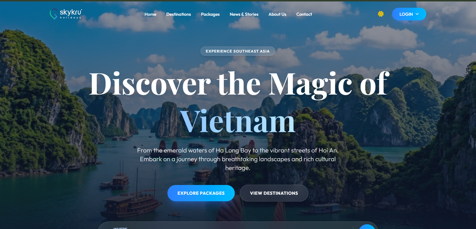 Skykru website laptop preview